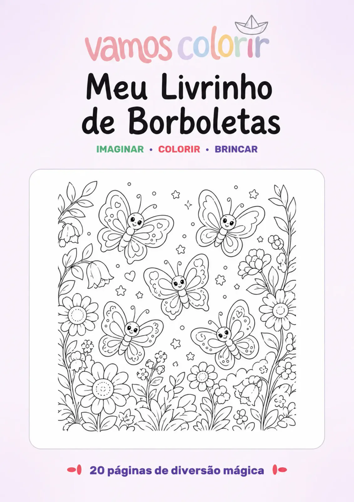 Meu Livrinho de Borboletas para imprimir