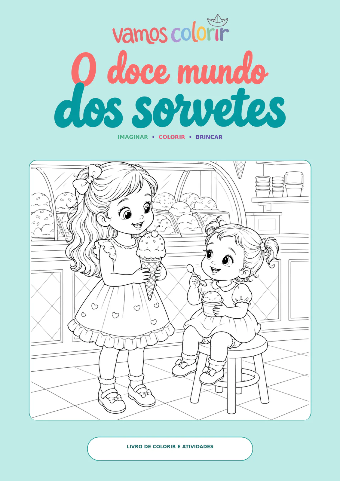 O Doce Mundo dos Sorvetes para imprimir