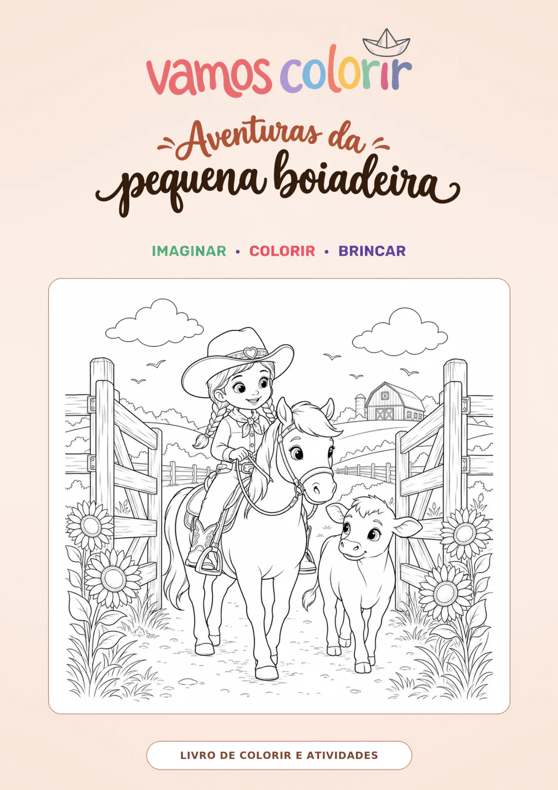 Aventuras da Pequena Boiadeira para imprimir