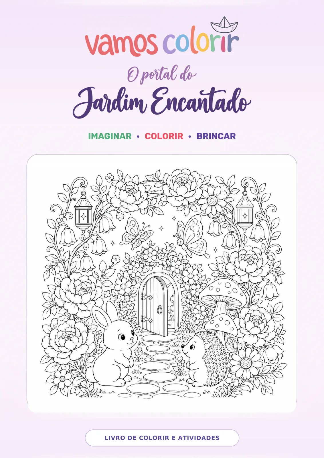 O Portal do Jardim Encantado para imprimir